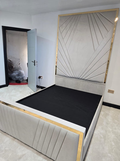Coca Luxury Upholstered Bed full view UK - Eagle Bed