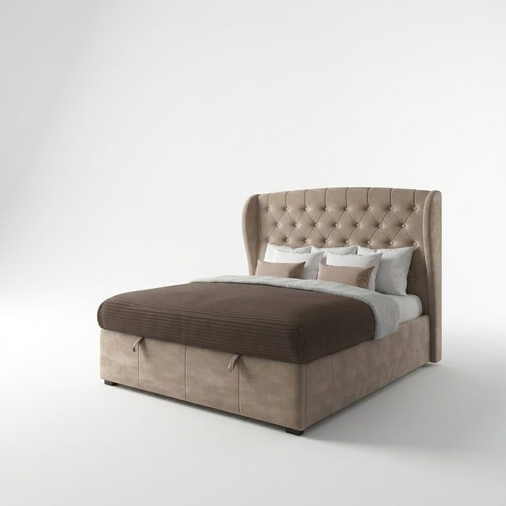 Roxy Curved Wingback Bed