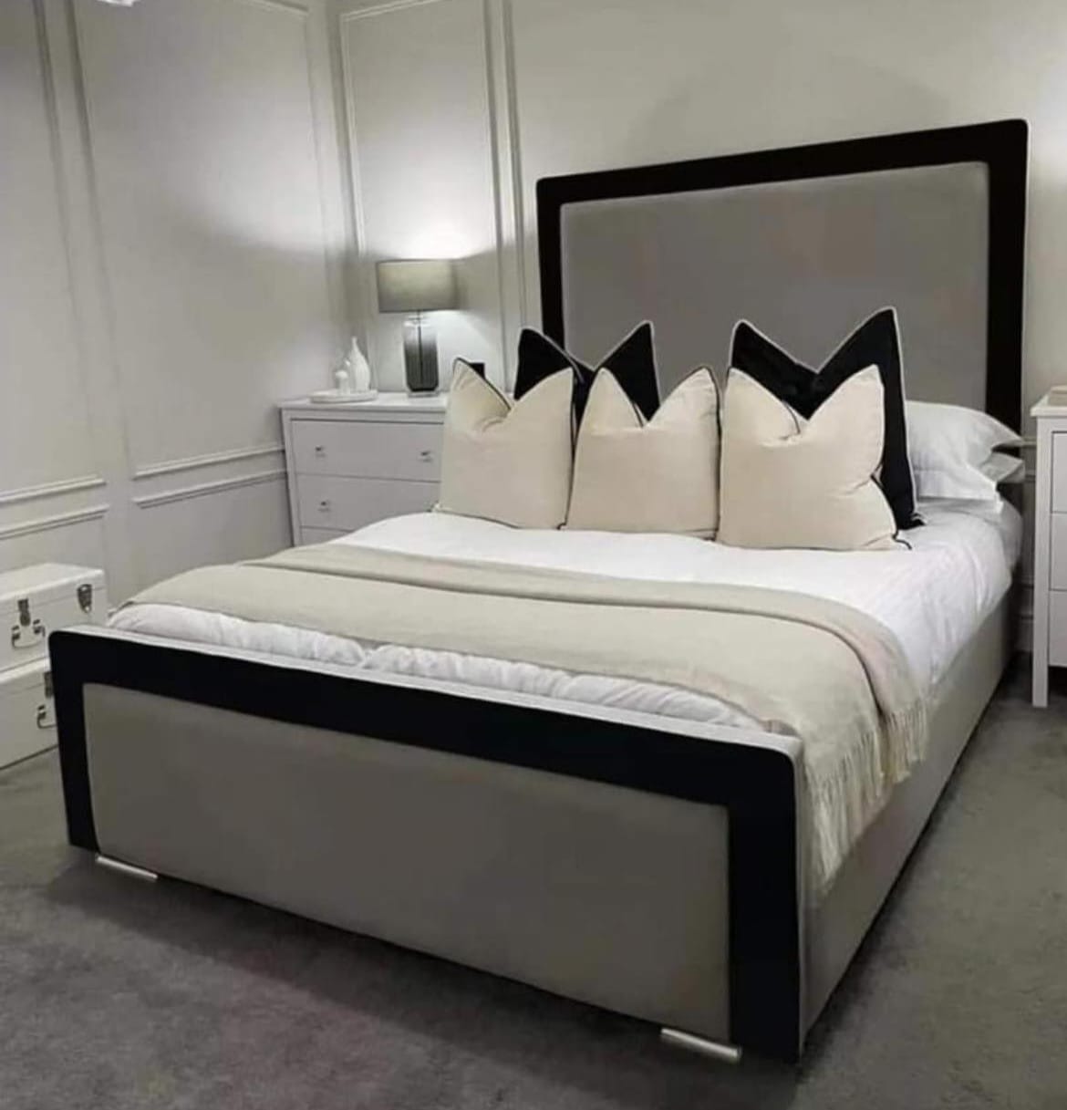 Black Bumper Bed dark bumper headboard detail UK - Eagle Bed