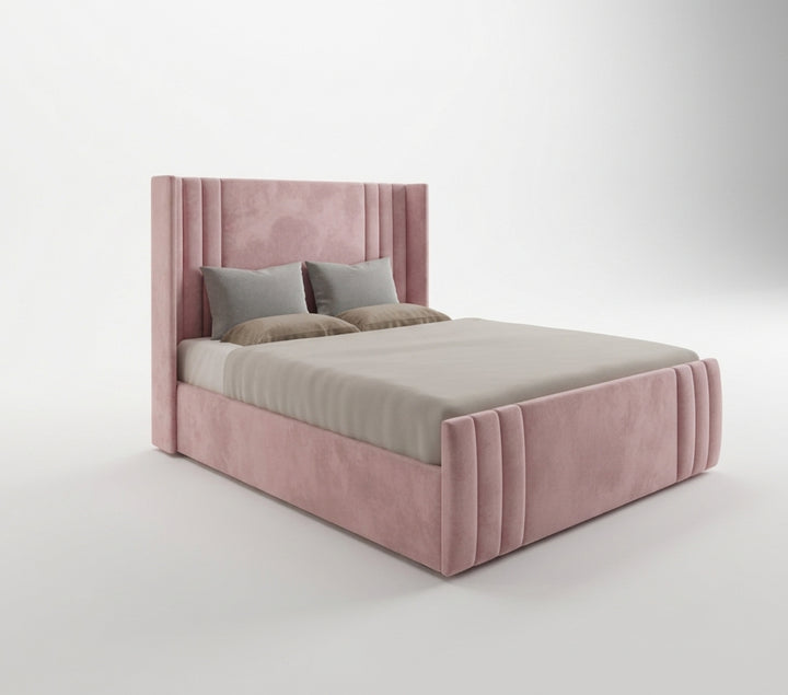Side Line Wingback Bed – Upholstered Bed Frame