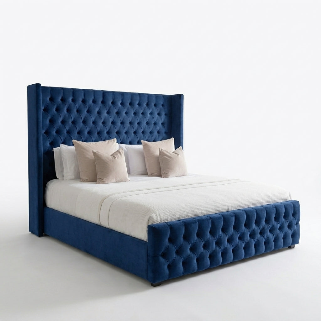 Florida Wingback Bed, upholstered bed frame