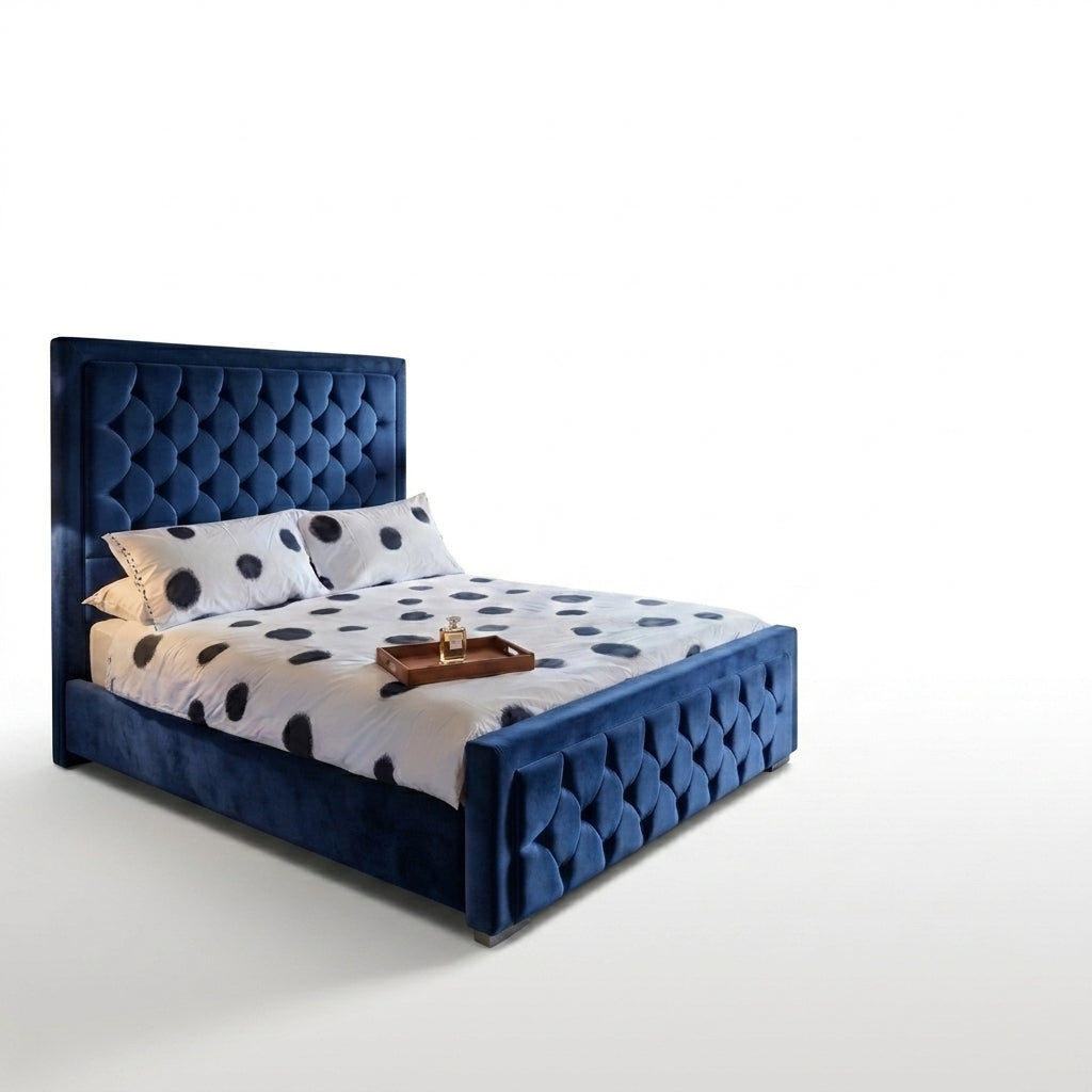Bumper Padded Bed upholstered bed frame, studio product photo