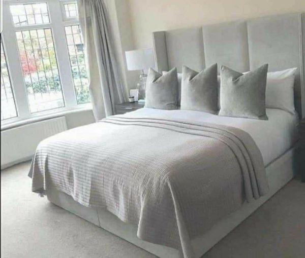 William Elegant Velvet Bed room view UK - Eagle Bed