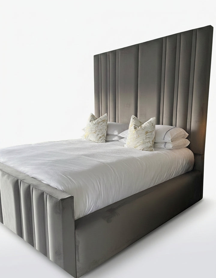 Tower Bed – Tall Headboard Upholstered Bed Frame