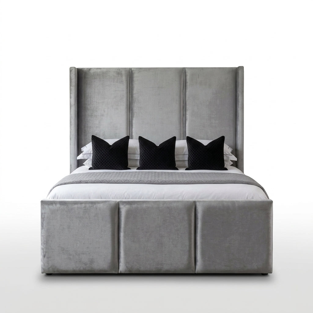 Mayfair Wingback 2 Line Bed wingback bed, studio product photo