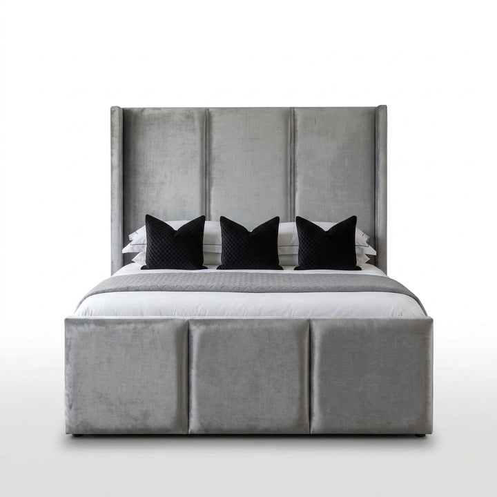 Mayfair Wingback 2 Line Bed – Upholstered Wingback Bed