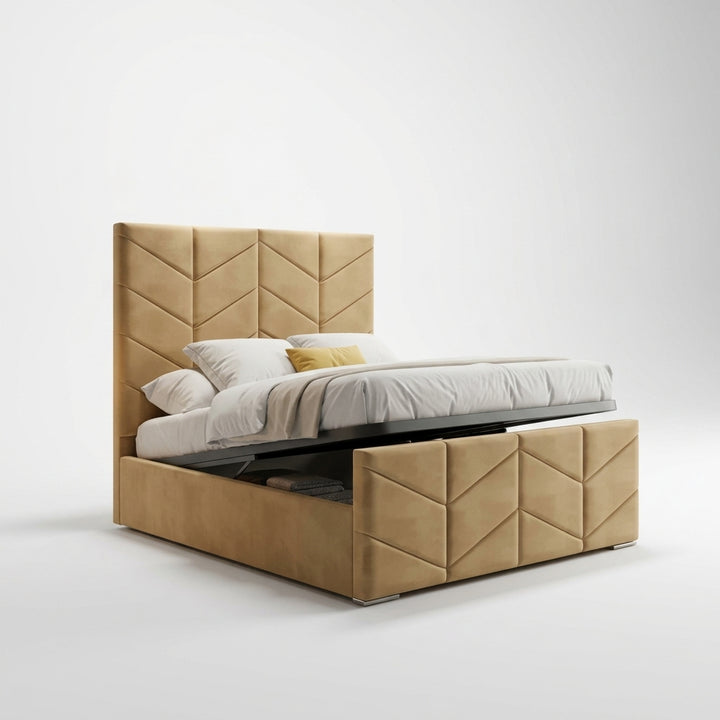 Double Arrow Bed – Upholstered Bed Frame