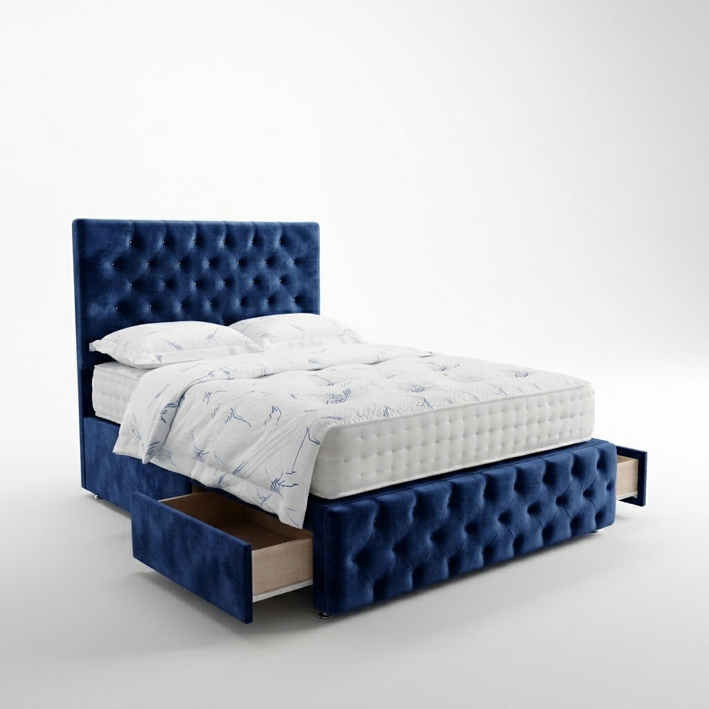 Divan Bed with Footboard - professional studio product photo